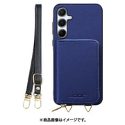Galaxy A55 用 小銭入れ付きスマホケース/PUレザー/ストラップ付き [ネイビー] WORK24MPGX-NY-GA555G