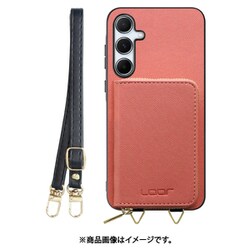 Galaxy A55 用 小銭入れ付きスマホケース/PUレザー/ストラップ付き [コスモス] WORK24MPGX-CSM-GA555G