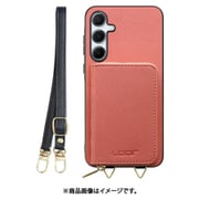 Galaxy A55 用 小銭入れ付きスマホケース/PUレザー/ストラップ付き [コスモス] WORK24MPGX-CSM-GA555G