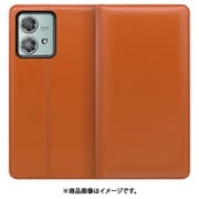 WORK14MT-OG-MEG40N [edge 40 neo 用 本革スマホケース/スタンド機能＆カードポケット付き [オレンジ]]