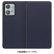 WORK16MT-NY-MEG40N [edge 40 neo 用 本革スマホケース/スタンド機能＆カードポケット付き [ネイビー]]