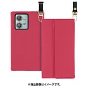 WORK22MT-RS-MEG40N [edge 40 neo 用 クラッチバッグ風スマホケース/ロングストラップ＆カードポケット付き [ダスティローズ]]
