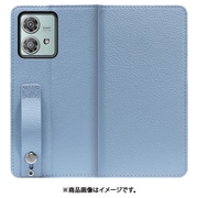 WORK23MT-BU-MEG40N [edge 40 neo 用 ベルト付きの本革スマホケース/スタンド機能＆カードポケット付き [スカイブルー]]