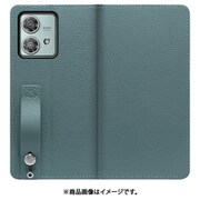 WORK23MT-DG-MEG40N [edge 40 neo 用 ベルト付きの本革スマホケース/スタンド機能＆カードポケット付き [ダルグリーン]]