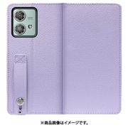 WORK23MT-PL-MEG40N [edge 40 neo 用 ベルト付きの本革スマホケース/スタンド機能＆カードポケット付き [ラベンダー]]