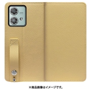 WORK23MT-YL-MEG40N [edge 40 neo 用 ベルト付きの本革スマホケース/スタンド機能＆カードポケット付き [ジャスミンイエロー]]