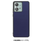 WORK24MT-NY-MEG40N [edge 40 neo 用 PUレザースマホケース/ストラップホール付き [ネイビー]]