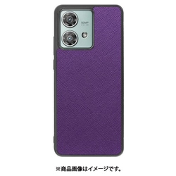 WORK24MT-VL-MEG40N [edge 40 neo 用 レザースマホケース/ストラップホール付き [バイオレット]]