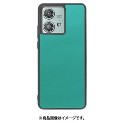 WORK24MT-TQ-MEG40N [edge 40 neo 用 レザースマホケース/ストラップホール付き [ターコイズ]]