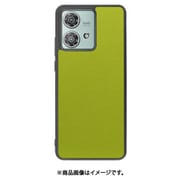 WORK24MT-LG-MEG40N [edge 40 neo 用 レザースマホケース/ストラップホール付き [ライムグリーン]]