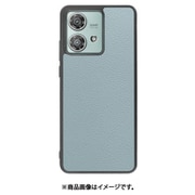 WORK25MT-BU-MEG40N [edge 40 neo 用 本革スマホケース/ストラップホール付き [スカイブルー]]