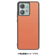 WORK25MT-FM-MEG40N [edge 40 neo 用 本革スマホケース/ストラップホール付き [フラミンゴ]]