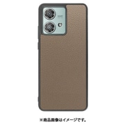 WORK25MT-GB-MEG40N [edge 40 neo 用 本革スマホケース/ストラップホール付き [グレージュ]]