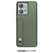 WORK26MT-DG-MEG40N [edge 40 neo 用 本革スマホケース/ホールドベルト付き [ダルグリーン]]
