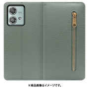 WORK27MT-DG-MEG40N [edge 40 neo 用 本革スマホケース/スタンド機能＆カードポケット付き [ダルグリーン]]
