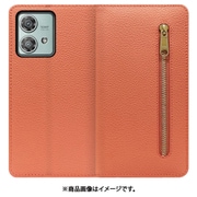 WORK27MT-FM-MEG40N [edge 40 neo 用 本革スマホケース/スタンド機能＆カードポケット付き [フラミンゴ]]