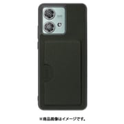 WORK28MT-EG-MEG40N [edge 40 neo 用 PUレザースマホケース/カードポケット&ストラップホール付き [エバーグリーン]]