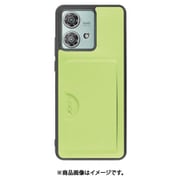 WORK28MT-GN-MEG40N [edge 40 neo 用 PUレザースマホケース/カードポケット&ストラップホール付き [ミストグリーン]]