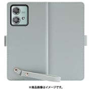 WORK29MT-GN-MEG40N [edge 40 neo 用 本革スマホケース/スタンド機能＆ストラップホール付き [アイスグリーン]]