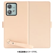 WORK29MT-PK-MEG40N [edge 40 neo 用 本革スマホケース/スタンド機能＆ストラップホール付き [ピーチピンク]]