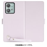 WORK29MT-PL-MEG40N [edge 40 neo 用 本革スマホケース/スタンド機能＆ストラップホール付き [ブルーベリーパープル]]