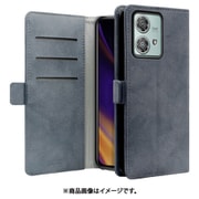 WORK34MAGMT-BU-MEG40N [edge 40 neo 用 PUレザースマホケース/スタンド機能＆カードポケット＆ベルト付き [ウィンターブルー]]