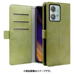 WORK34MAGMT-GN-MEG40N [edge 40 neo 用 PUレザースマホケース/スタンド機能＆カードポケット＆ベルト付き [サマーグリーン]]