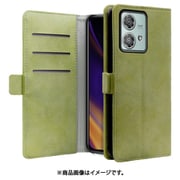 WORK34MAGMT-GN-MEG40N [edge 40 neo 用 PUレザースマホケース/スタンド機能＆カードポケット＆ベルト付き [サマーグリーン]]
