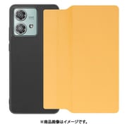 WORK38MT-OG-MEG40N [edge 40 neo 用 PUレザースマホケース/ストラップホール＆カードポケット付き [メープルオレンジ]]