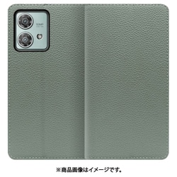 WORK47MT-DG-MEG40N [edge 40 neo 用 本革スマホケース/スタンド機能＆カードポケット付き [ダルグリーン]]