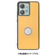 WORK48MT-YL-MEG40N [edge 40 neo 用 本革スマホケース/スタンド機能＆ストラップホール付き [イエローベージュ]]