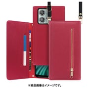 WORK50MT-RS-MEG40N [edge 40 neo 用 クラッチバッグ型スマホショルダーケース/ロングストラップ＆カードポケット付き [ダスティローズ]]