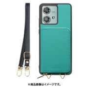WORK24MPMT-TQ-MEG40N [edge 40 neo 用 小銭入れ付きスマホケース/PUレザー/ストラップ付き [ターコイズ]]