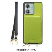 WORK24MPMT-LG-MEG40N [edge 40 neo 用 小銭入れ付きスマホケース/PUレザー/ストラップ付き [ライムグリーン]]