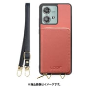 WORK24MPMT-CSM-MEG40N [edge 40 neo 用 小銭入れ付きスマホケース/PUレザー/ストラップ付き [コスモス]]