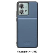 WORK56SCMT-BU-MEG40N [edge 40 neo 用 折り畳み式カードポケット/本革/4枚収納 [ブルー]]