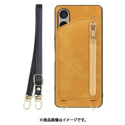 WORK54XP-YL-SXP1V6 [Xperia 1 VI 用 背面型スマホショルダーケース/ロングストラップ＆カードポケット付き [ゴールデンイエロー]]
