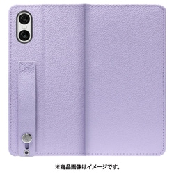 WORK23XP-PL-SXP10V6 [Xperia 10 VI 用 ベルト付きの本革スマホケース/スタンド機能＆カードポケット付き [ラベンダー]]