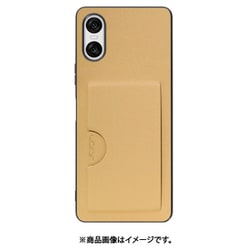 WORK28XP-GD-SXP10V6 [Xperia 10 VI 用 PUレザースマホケース/カードポケット&ストラップホール付き [ゴールド]]