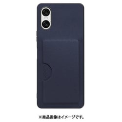 WORK28XP-NY-SXP10V6 [Xperia 10 VI 用 PUレザースマホケース/カードポケット&ストラップホール付き [ネイビー]]