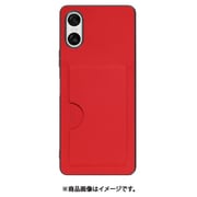 WORK28XP-RD-SXP10V6 [Xperia 10 VI 用 PUレザースマホケース/カードポケット&ストラップホール付き [レッド]]