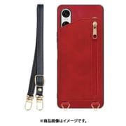 WORK54XP-RD-SXP10V6 [Xperia 10 VI 用 背面型スマホショルダーケース/ロングストラップ＆カードポケット付き [ロイヤルレッド]]