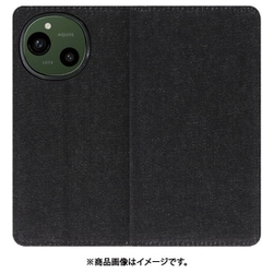 WORK17AO01-BK-AR9 [AQUOS R9 用 デニム 手帳型ケース]