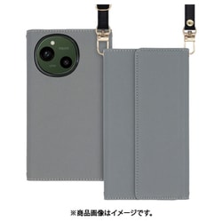 WORK22AO01-GY-AR9 [AQUOS R9 用 ストラ 手帳型ケース]