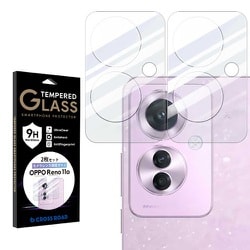 CRCG-OPRE11A [OPPO Reno 11a用 カメラレンズ 保護フィルム ガラスフィルム 日本製硝子 硬度9H 全面保護 クリア 2枚組]