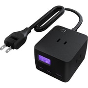 延長電源タップ Polaris CUBE DESK USB付き AC×3/USB-C×2/USB-A×1 1.5mケーブル ブラック CIO-PCD67W2C1A-BK