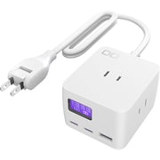延長電源タップ Polaris CUBE DESK USB付き AC×3/USB-C×2/USB-A×1 1.5mケーブル ホワイト CIO-PCD67W2C1A-WH