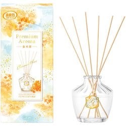 お部屋の消臭力 プレミアムアロマ スティック 本体 金木犀（キンモクセイ） 65ml [消臭剤 芳香剤 ルームフレグランス リードディフューザー 部屋用 玄関用 リビング用]