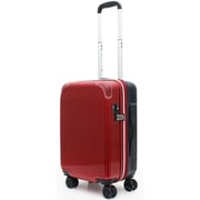 拡張機能・ストッパー付きサスペンションダブルキャスター ジッパーキャリーケース メタリックレッド ESC2276-48