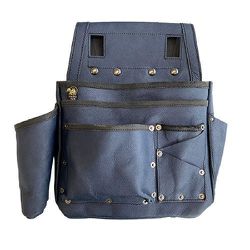 SZ-835DB [剛-Gou 本革 釘袋 墨つぼホルダー付 指金専用窓付き ダークブルー]
